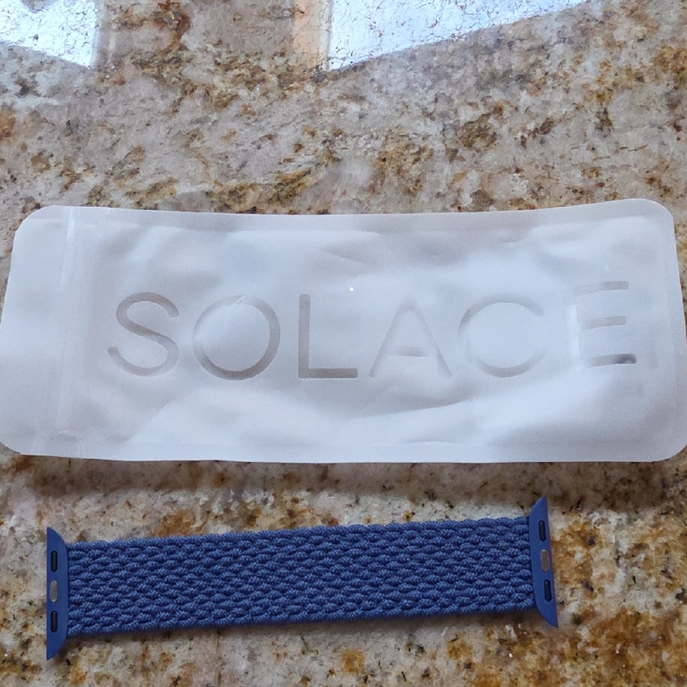 SOLACE Braided Apple Watch Band in Denim Blue